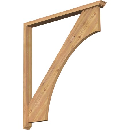 Ekena Millwork Westlake Traditional Smooth Bracket w/ Offset Brace, Western Red Cedar, 3 1/2"W x 40"D x 44"H BKT0402X40X44WTL01SWR